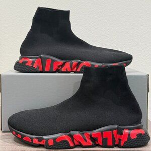BALENCIAGA SPEED 645334W2DBY BLACK/BLACK/RED SNEAKERS